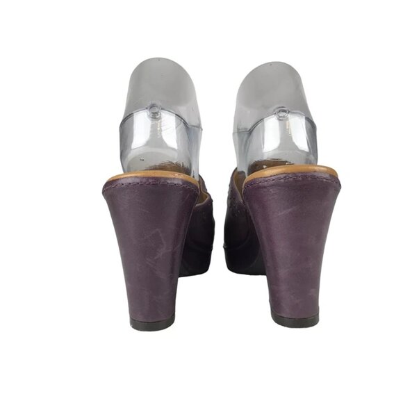 Easy Spirit Womens Purple Payden Leather Slip On Block Heels Mule‎ Size US 7.5 M - Picture 5 of 11